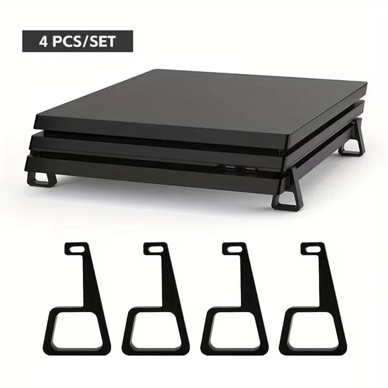 

4pcs Cooling Bracket & Elevated Footrest Bracket For TECTECINTER PS4 Durable Black Plastic Cooling Support Holder Accessories