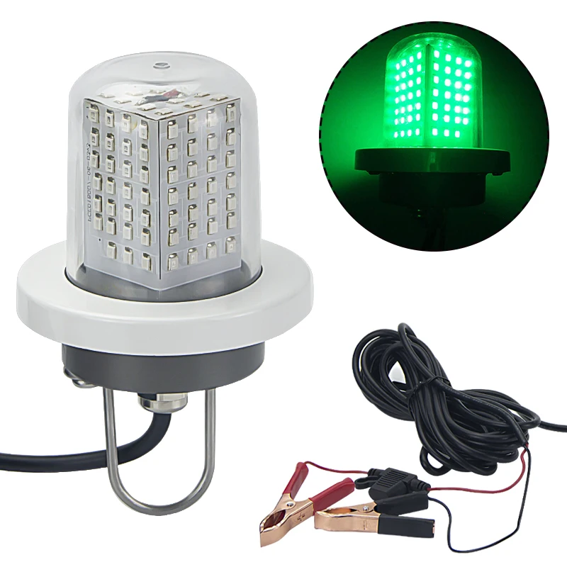 

STLF ANHEART 10-30VDC 45W Ip68 Green White LED Deep Sea Marine Night Lure Attract Underwater Fishing Lights for Boat