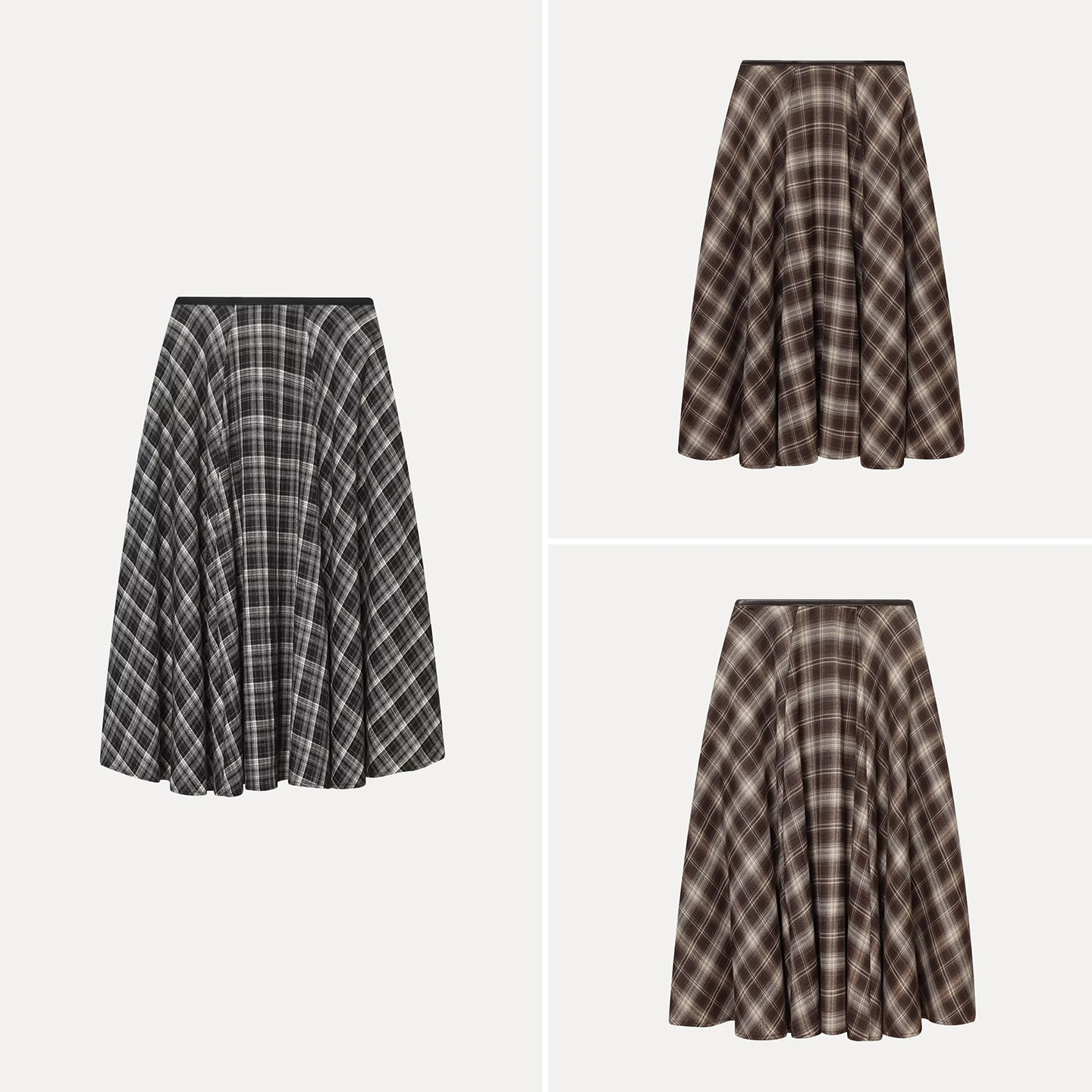 

Модная повседневная свободная женская юбка в клетку, новинка весна-осень, юбка миди Z-образного кроя для женщин