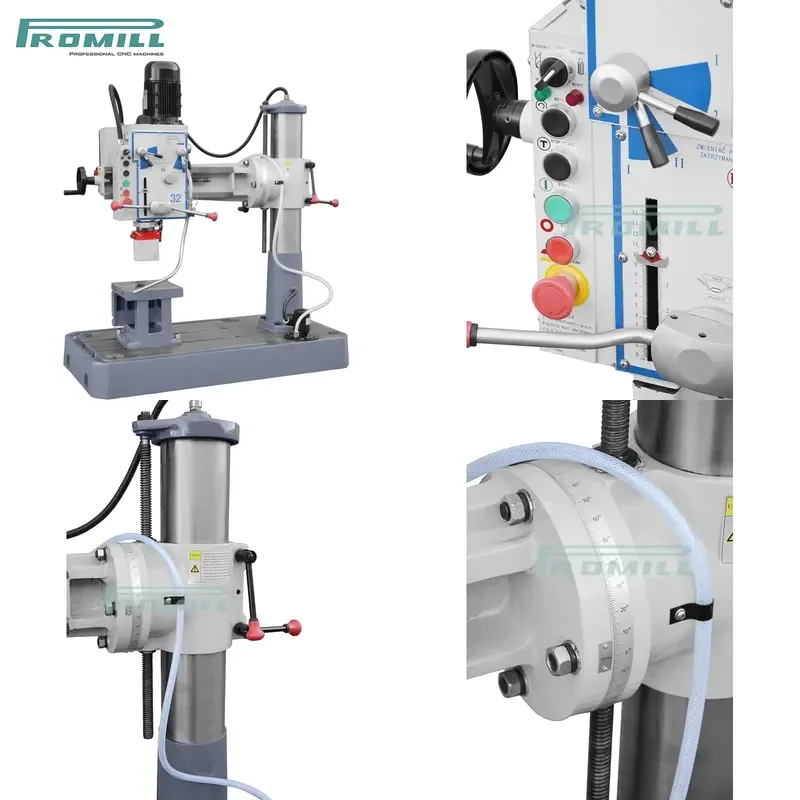 HCY Promill High Precision Radial Drilling Machine Z3032x7 Z3032x7P Manual Electric Operation Motor-Driven Multifunctional