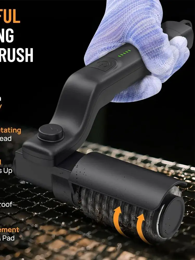 3 brosses de nettoyage puissantes pour barbecue, brosse de nettoyage électrique pour barbecue, brosse de nettoyage automatique pour barbecue de camping en plein air