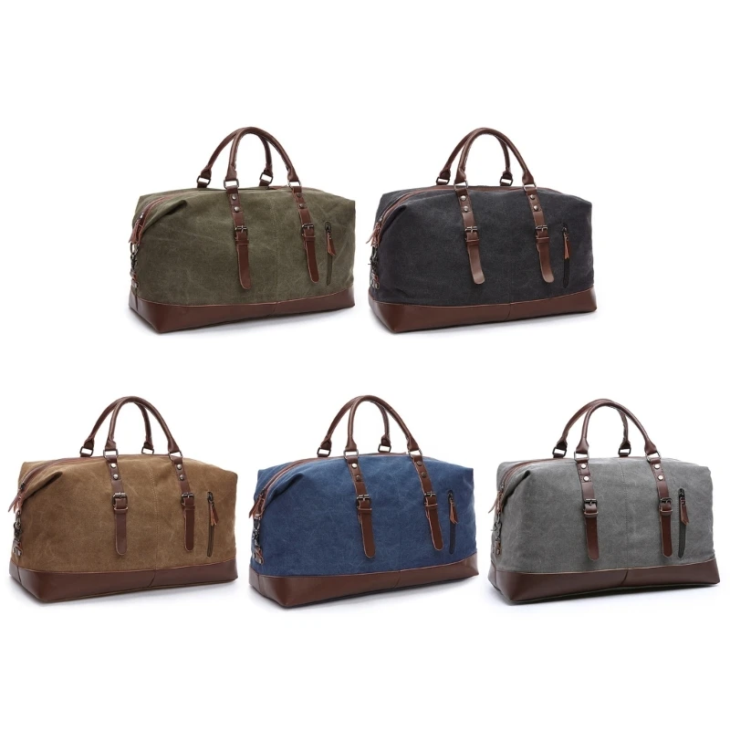 

Luggage Storage Tote Bag Canvas Travel Shoulder Bag Laptop Case Multifunction Handbag Briefcase Journey Crossbody Bag