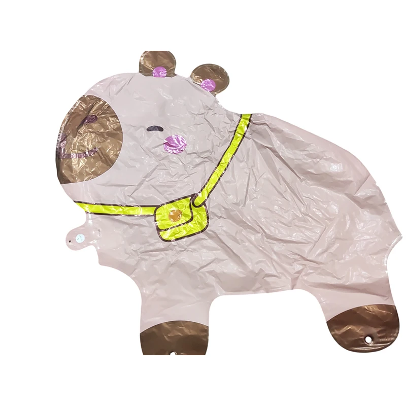 Hete Aanbieding 4D Cartoon Dieren Staande Wandelende Ballon Met Wiel Capibara Dinosaurus Folieballonnen Voor Kinder Verjaardagsparty Decoratie