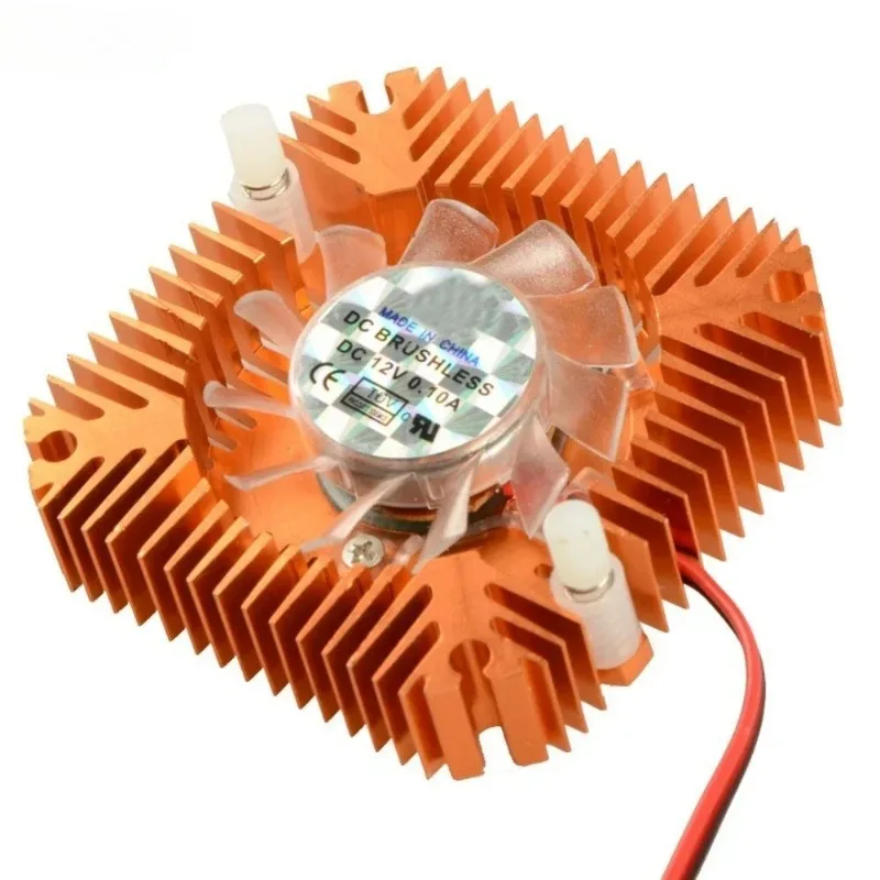 

12v Graphic Card Cooler Silent Gpu Cooling Fan Air Cooling Fan for Video Card Precision Bearings Heat Conduction Anodized 55MM
