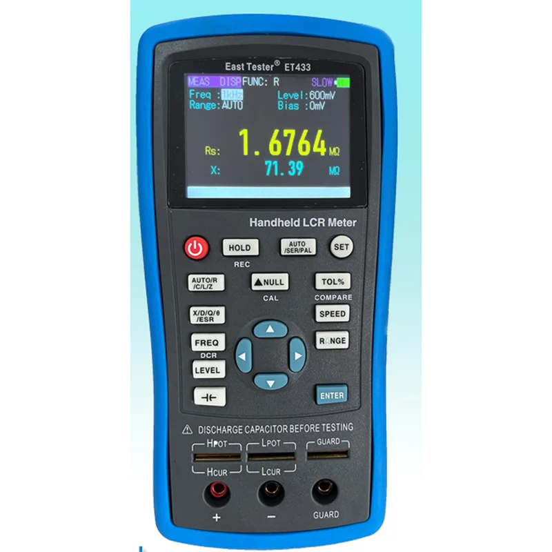Heldheld LCR Bridge ET433 Portable LCR Meter Digital Multimeter High Precision Frequency Response Analyser Handheld Quality Tes
