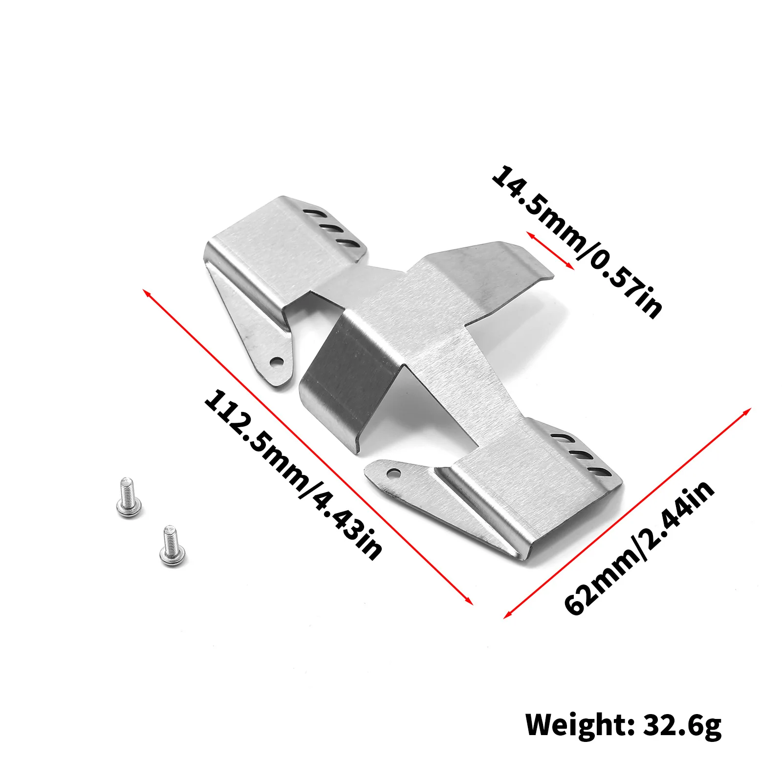 UDIRC GR S10 Ud1002 Stainless Steel Rear Axle Armor Guard Protection Protector Skid Plate RC Car Upgrade Parts Accessories