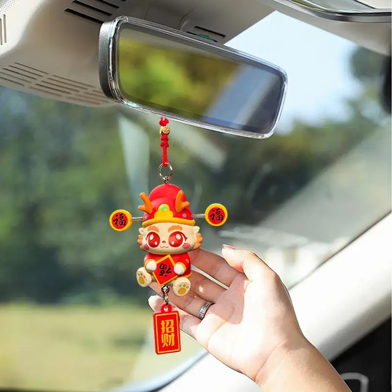 Year Of The Snake Ornament Snake Car Charm With Dragon Horns Car Interior Decoration Spring Festival Lucky Charm For Home Car