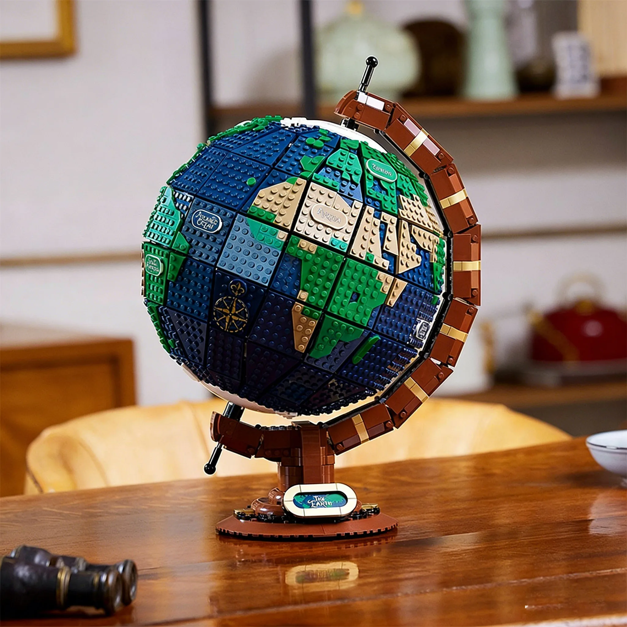 

Конструктор-глобус из 2585 деталей, серия Creative, модель-карта мира, развивающая игрушка, праздничный подарок для детей и взрослых