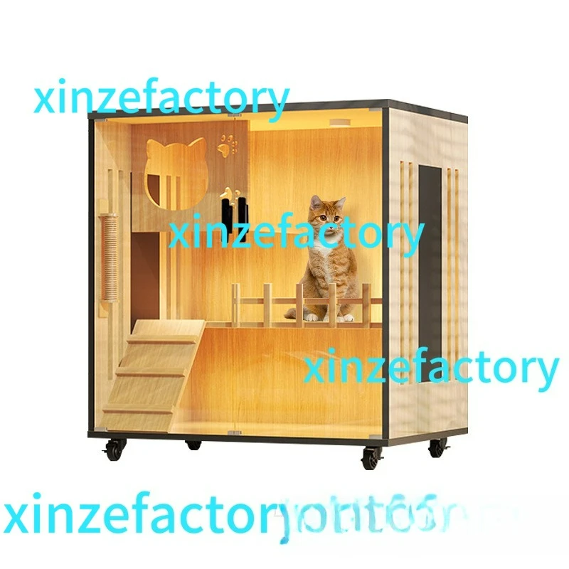 Customizable Cat Villa Wooden Large Space Multi-layer Cage Cat House Home