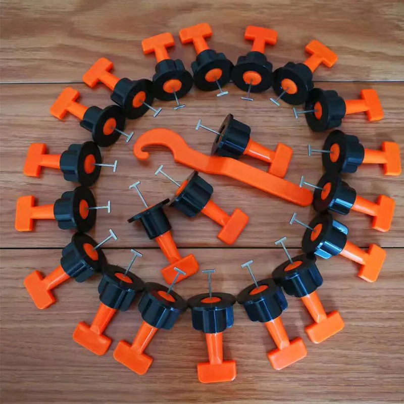 Reusable Tile Leveler Spacers Tile Leveling System Kit with Cross-shaped Tile Spacers Tools for Wall Floor Tile Adjustment