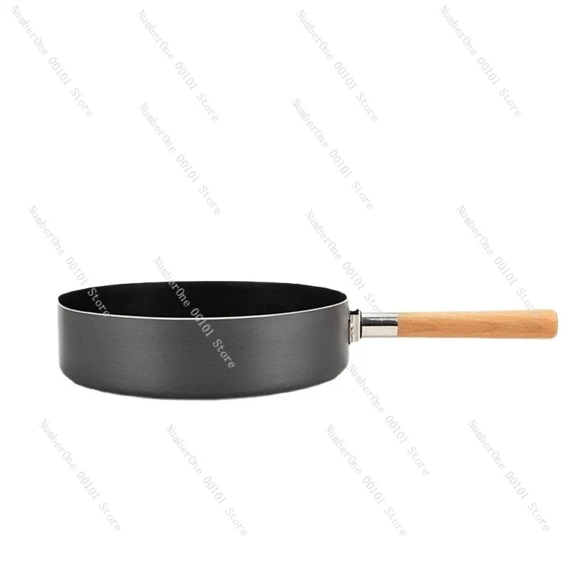 

Outdoor Camping Non Stick Frying Pan with Wooden Handle Foldable Portable Flat Bottom Skillet Ultra Light Steak Pancake Maker