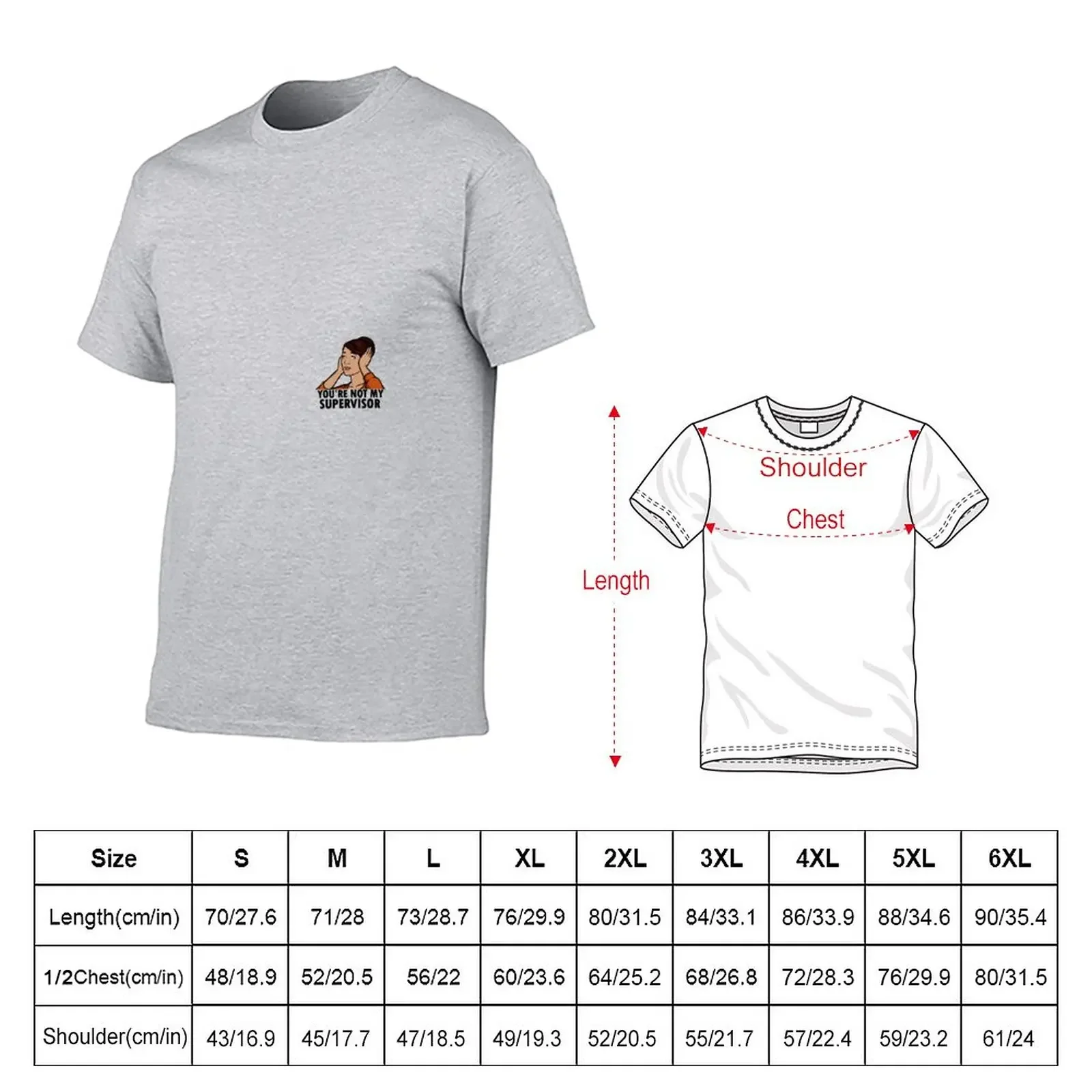 Cheryl - You're not my supervisor! T-Shirt cute tops summer tops Short sleeve tee men