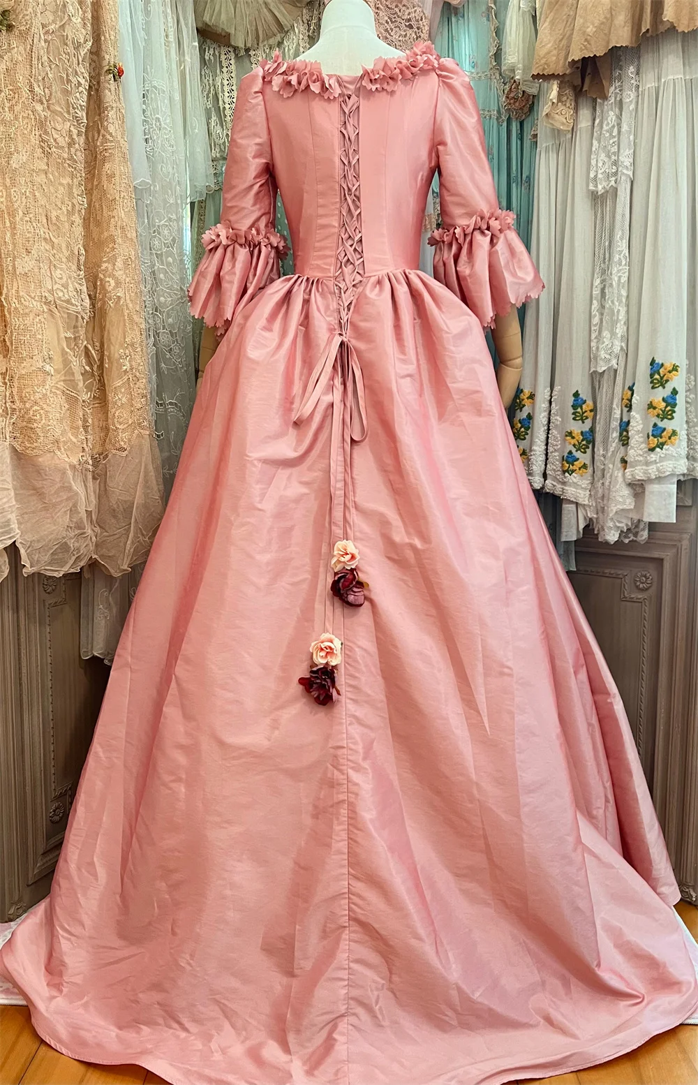 18th Century Pink Marie Antoinette Costume Dress Ball Gown French Royal Queen Costume Rococo Baroque Victorian Wedding Dress