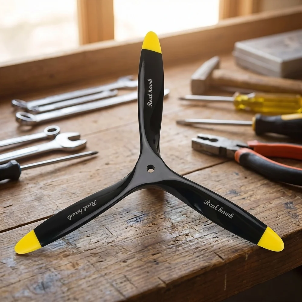 3 Blade 20x6/20x8/20x10/20x12 CCW or CW Black Wooden Propeller High Quality For Scale RC Gas Airplane Model RC parts