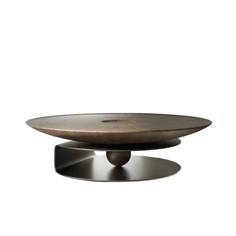 

Aesthetic Minimalist Coffee Tables Luxury Modern Simple Wood Coffee Tables Round Metal Designer Couchtisch Lounge Furniture