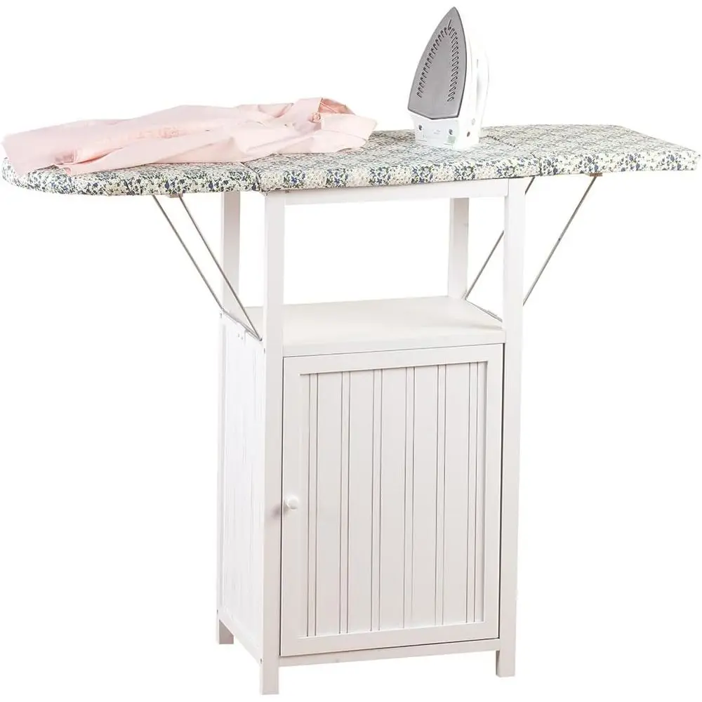 

Ironing Board with Storage Cabinet, Perfect for Small Spaces with Extra Storage, Folding Station, Crafted with 100% Durable Wood