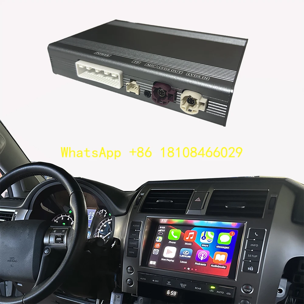 

Plug and Play Carplay Interface Lexus GX460 2015-2021 Mirror Link Original Screen to Upgrade Android Auto Wireless