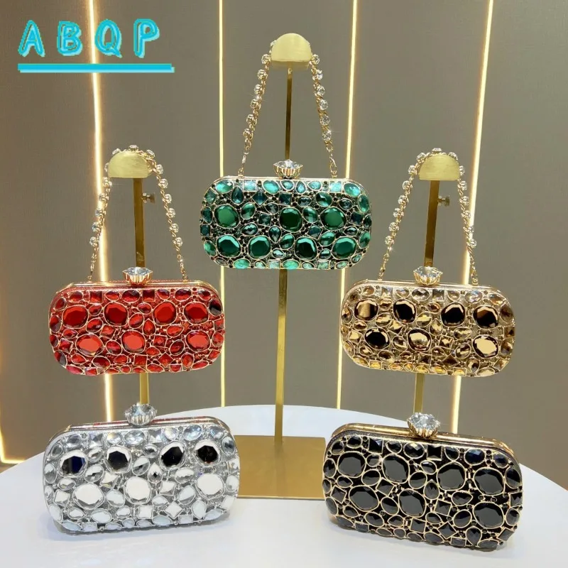 

New Dinner Clutch Luxury Brand Diamond Dinner Party Women's Handbag Diamond Fashion Shiny Women's Shoulder Bag High Quality