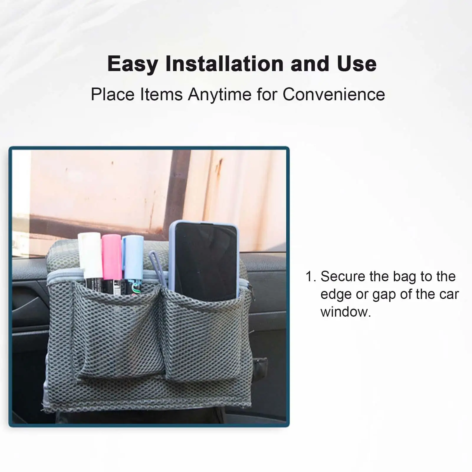 

Back Of Seat Organizer Large Capacity Travel Accessories Vehicle Backseat Storage Pocket For Phone Pen Water Bottles Snacks