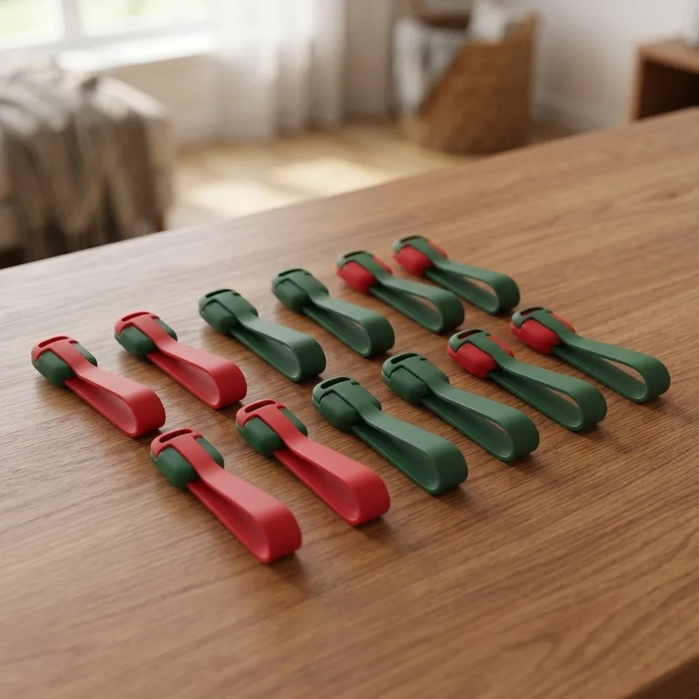 12 Pack Cable Organizer Straps for Home Office Garage Room Desk Wall Mount Cable Bundling Tool Green Red 12 Pack