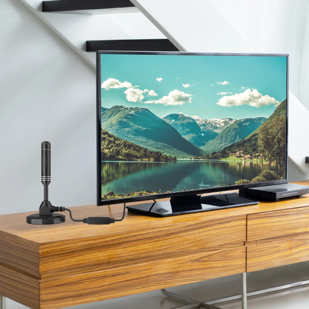 실내 TV용 증폭 HDTV 안테나, 37dB 고이득, 다용도 HDTV 디지털 박스, 스마트 TV 안테나, 실내 4k 1080P 채널