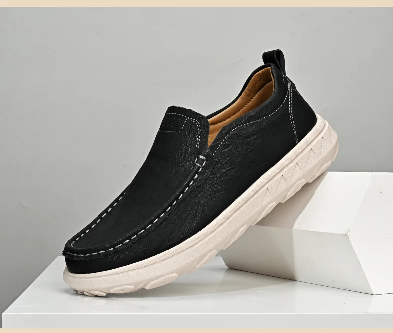 Neue Leder männer Müßiggänger Luxus Männer Casual Schuhe Mode Leichte Fahren Schuhe Atmungsaktive herren Schuhe Handgemachte Flache Schuhe – Detail 18