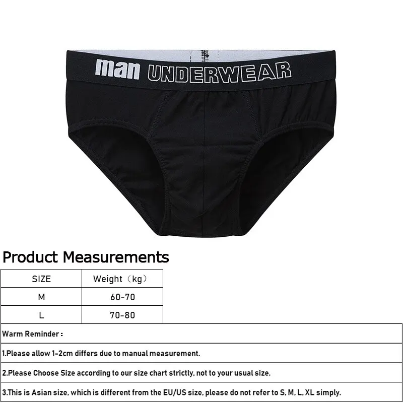 Cotton Briefs Mens Comfortable Underpants Man Underwear M L Size Sexy Man Boxers Breathable Underwear