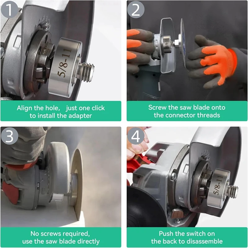 Imagem -02 - Rebarbadora com Flange Lock Nut Grinder Lock para 11 Thread Compatível para Xlock Lâmina de Corte 8