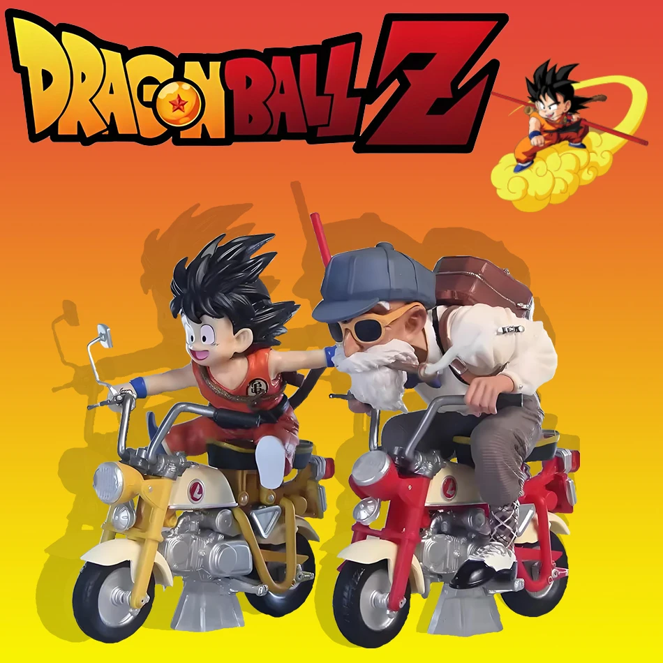 Figura de Acción de PVC de Dragon Ball Z, Motocicleta, Son Goku, Maestro Roshi, Kame Sennin, Anime Coleccionable, Decoración de Escritorio, Regalo