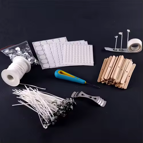 Smokeless Candle Wicks 2.6-20cm Pre-Waxed Cotton Core Wicks with Metal Sustainer Tabs DIY Handmade Candle Making Tools - Image 6