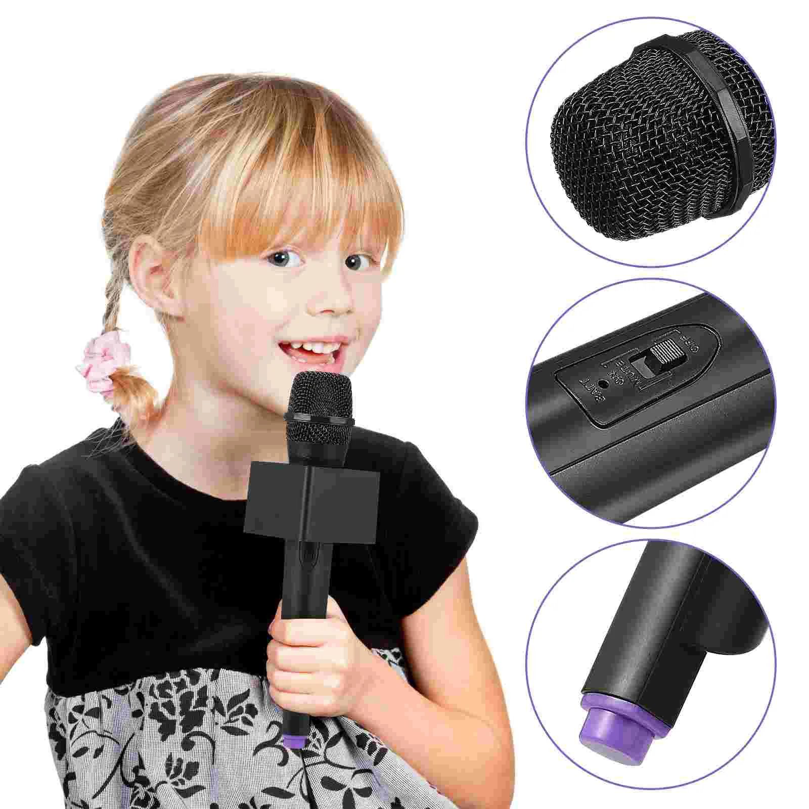 Pretend Microphone Baby Child Wireless Flag Station Props Plastic Toy for Toddlers