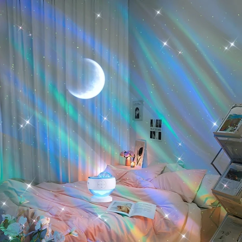 

Sky Projector Night Light Northern Lights 2024 Atmosphere Bedroom Ceiling Creative Romantic Dream Desk Lamp