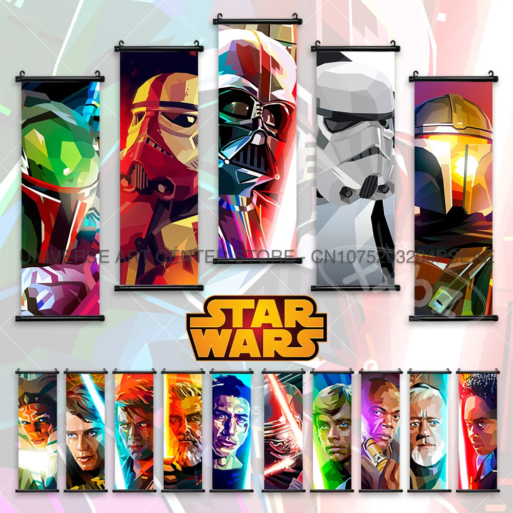 

Star Wars Poster The Rise of Skywalker Hanging Painting The Last Jedi Scroll Picture The Force Awakens Home Decor Obi-Wan Kenobi