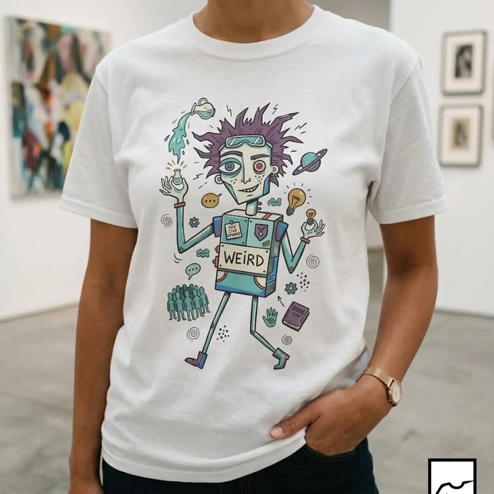 Aquarius T Shirt Eccentric Water Bearer Zodiac Astrology vintage Washed Casual fashion designer clothes Unisex Breathable