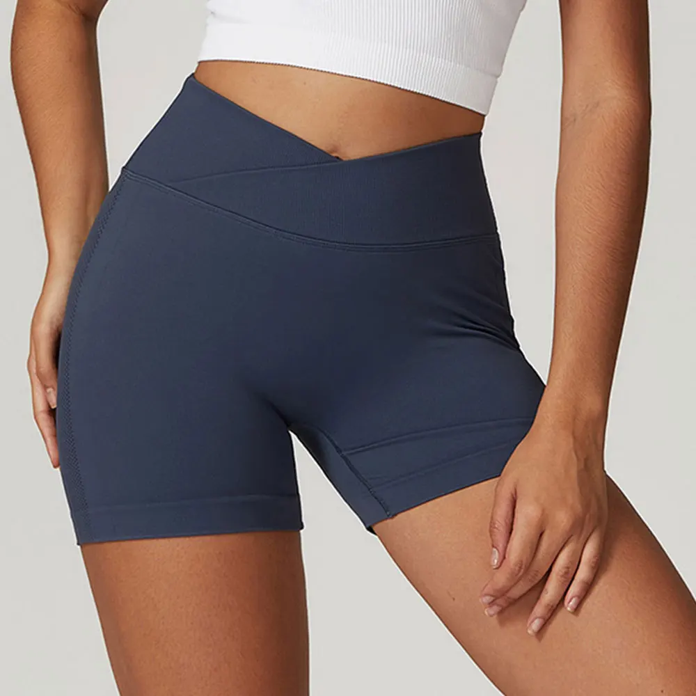 Seamless Yoga Shorts Women High Waist Workout Shorts Fitness Yoga Lift Butt Fitness Yoga Gym Running Short Pants Sportswear