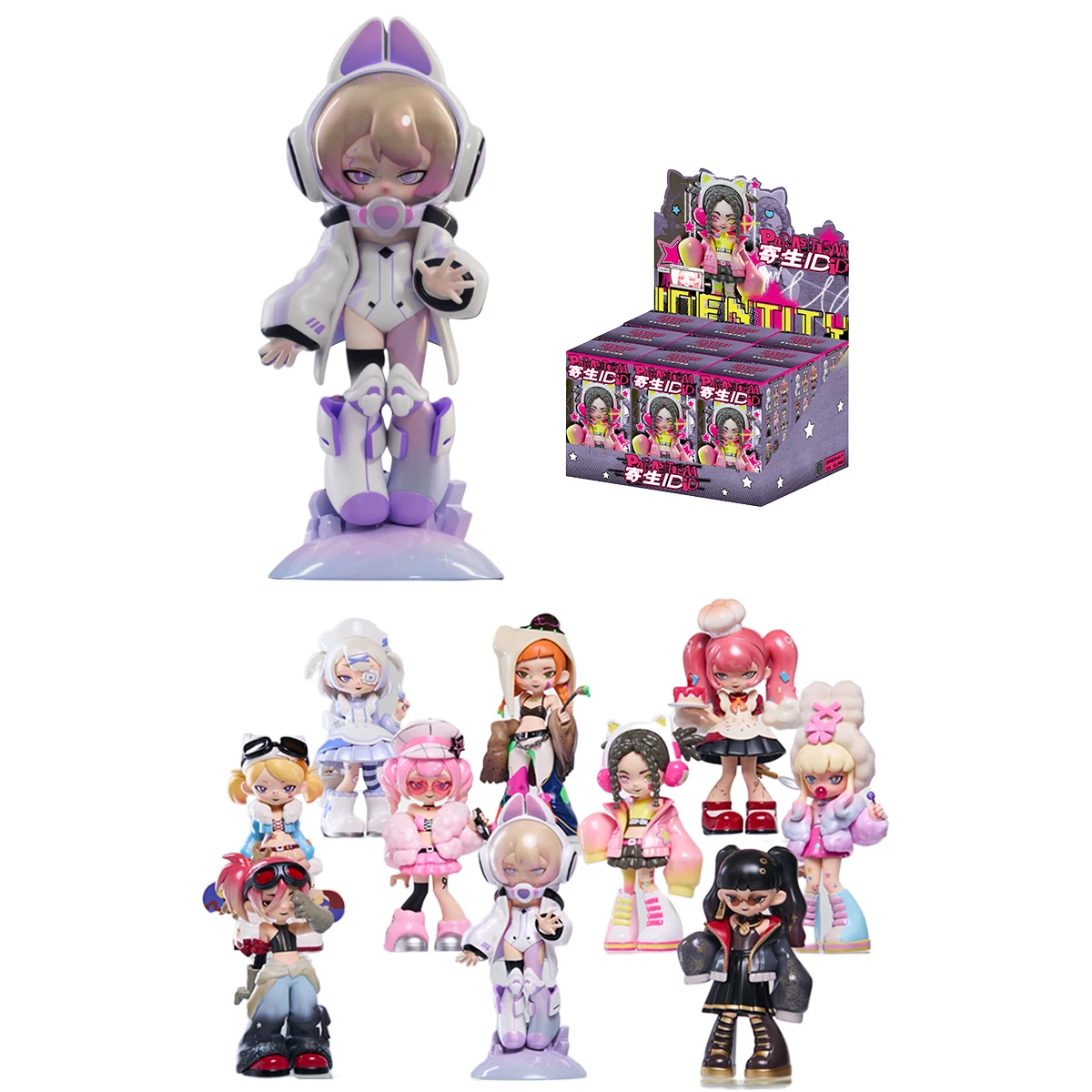HIPLAY MR.BONE Yan Culture Yandere Girl Parasite ID Multi-Character Series Set Box Blind Box Figure