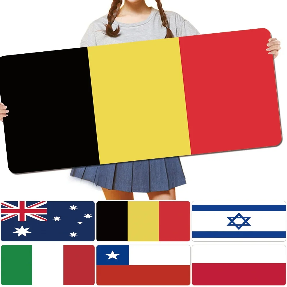 Computer Mousepad Anti-slip Gamer Mouse Pad Different Countries Flag Pattern Mouse Pad Large Waterproof Office Desk Accessories