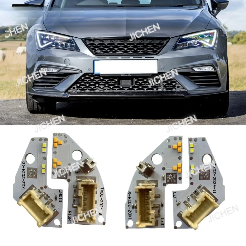 

JC White DRL Boards For 2017 2018 Seat Leon Cupra LED Headlight DRL 90112019 2217059 L B102233-D LED Module B102234-D 5F0941476A