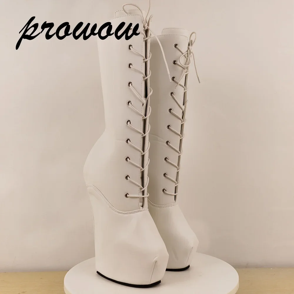 

Женские ботильоны без каблука с копытами 20 см, обувь на платформе, обувь унисекс для косплея Dragqueen Booty, обувь на очень высоком каблуке Vamp Cos