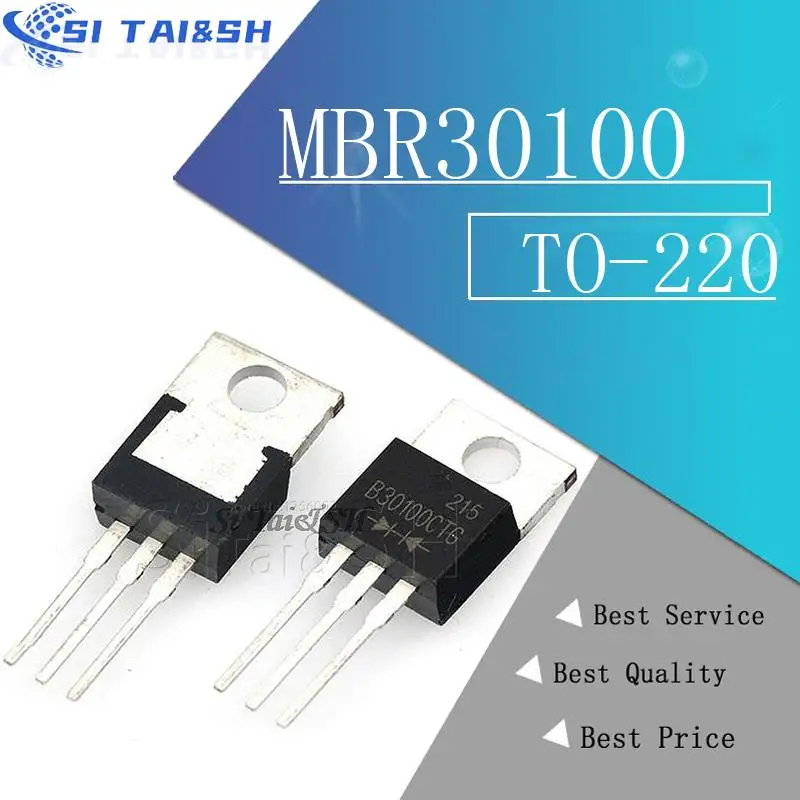 10pcs MBR30100 TO220 MBR30100CT TO-220 MBRF30100CT MBRF30100 B30100G new and original