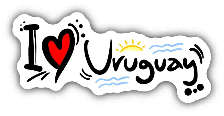 

I Love Uruguay Travel Slogan Waterproof Decal Car Truck Electric Scooter Yacht Bumper Sticker Cover Scratches Decoration Suv Pvc