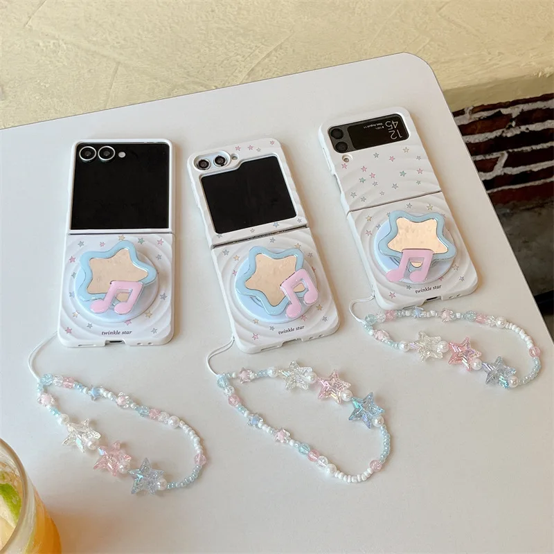 

Wave Star Bracket for Samsung Galaxy Z Flip 7 6 5 4 Protective Back Cover for ZFlip5 ZFlip6 ZFlip7 Case Shell