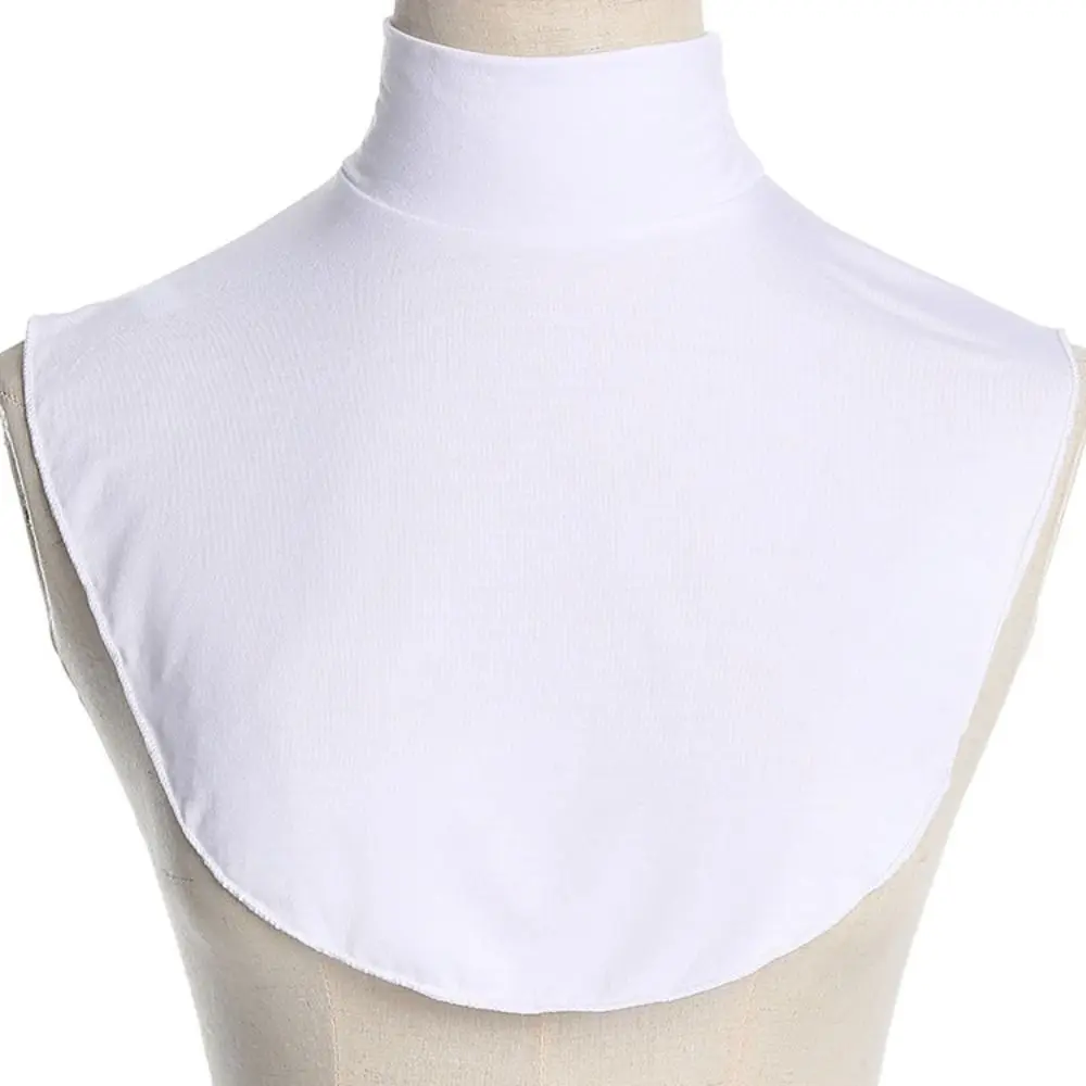 Soft Cotton Modal Neck Cover Ramadan Hijab Cover Headwrap Full Fake Collar High Collars Turtleneck Scarves Wraps