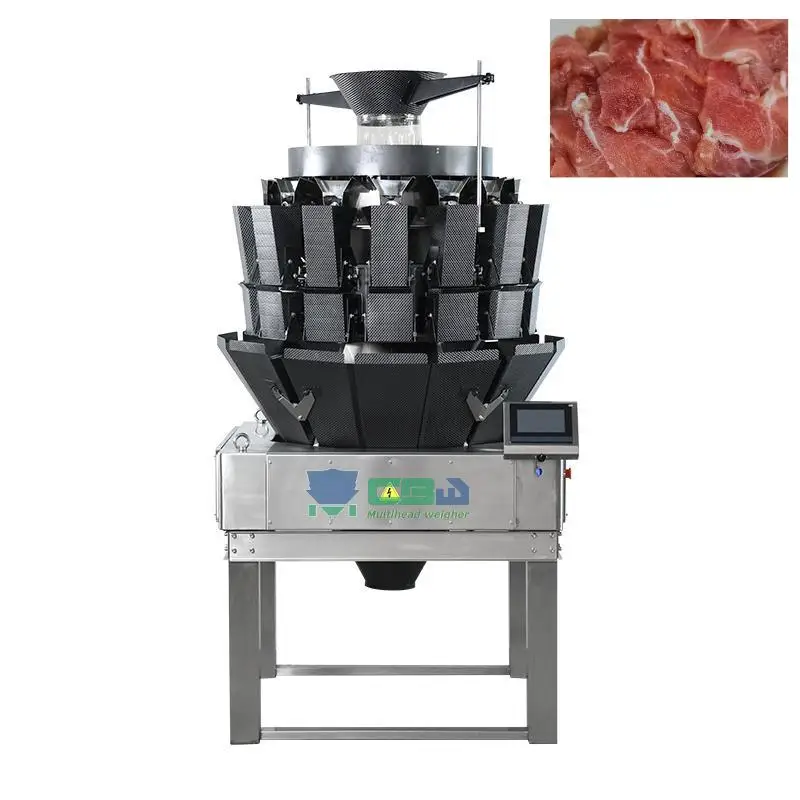 14 Head Combination Weigher Noodle Packing Machine Pork Chicken Wings Anti-sticking Screw Feeding Multihead Weigher