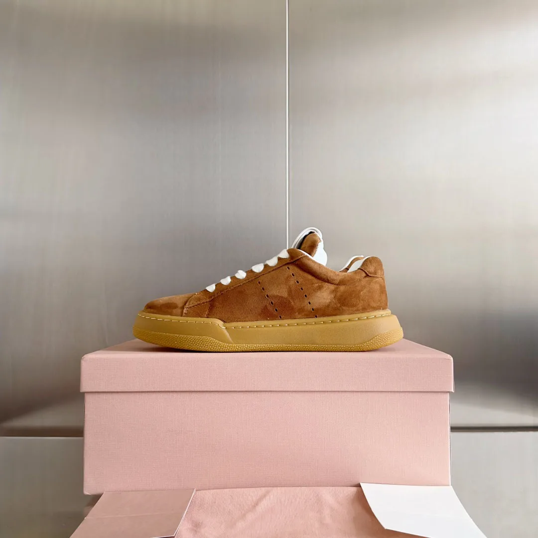 Women's Suede Low-Top Court Sneakers