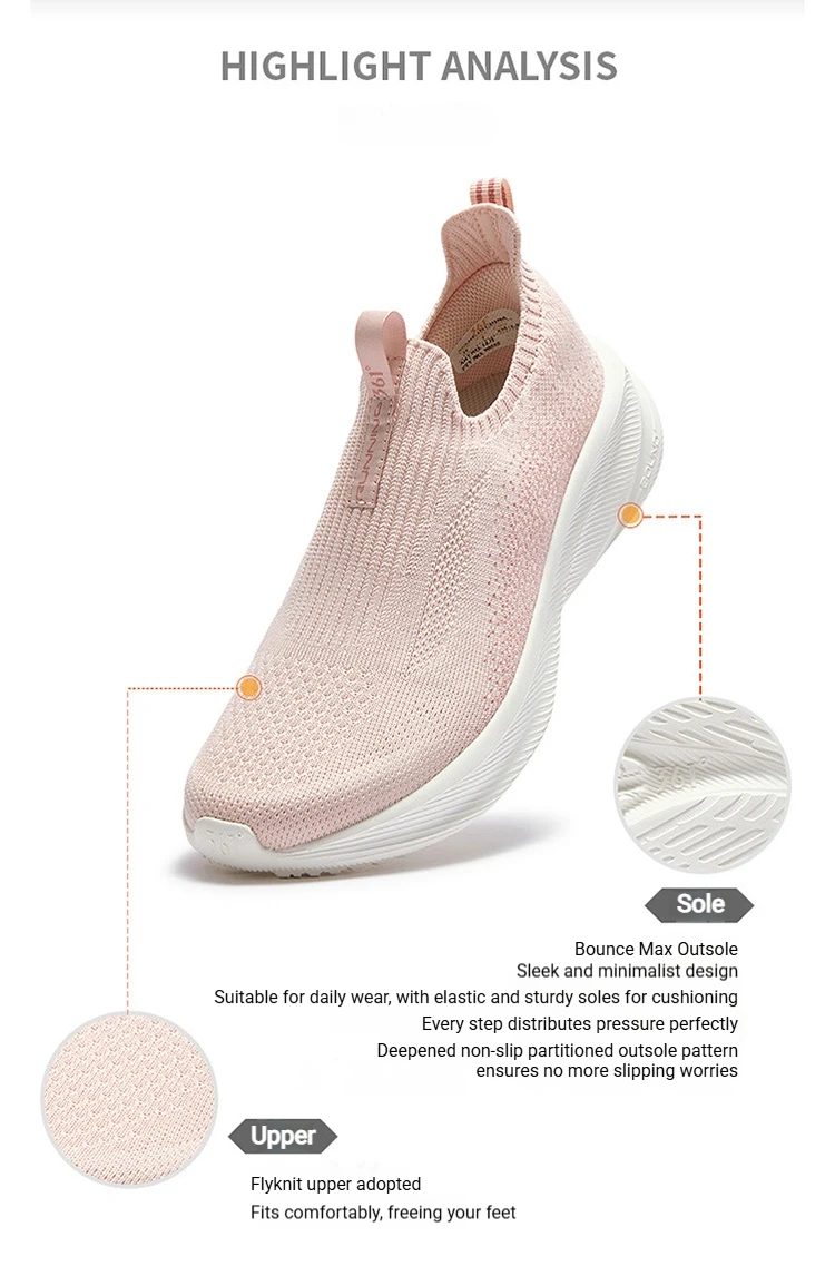 361 Degrees Fengye 5.0 Slip-On-Laufschuhe, leicht, verschleißfest, stoßdämpfend, atmungsaktiv, weich besohlte Turnschuhe 682632242 – Detail 23