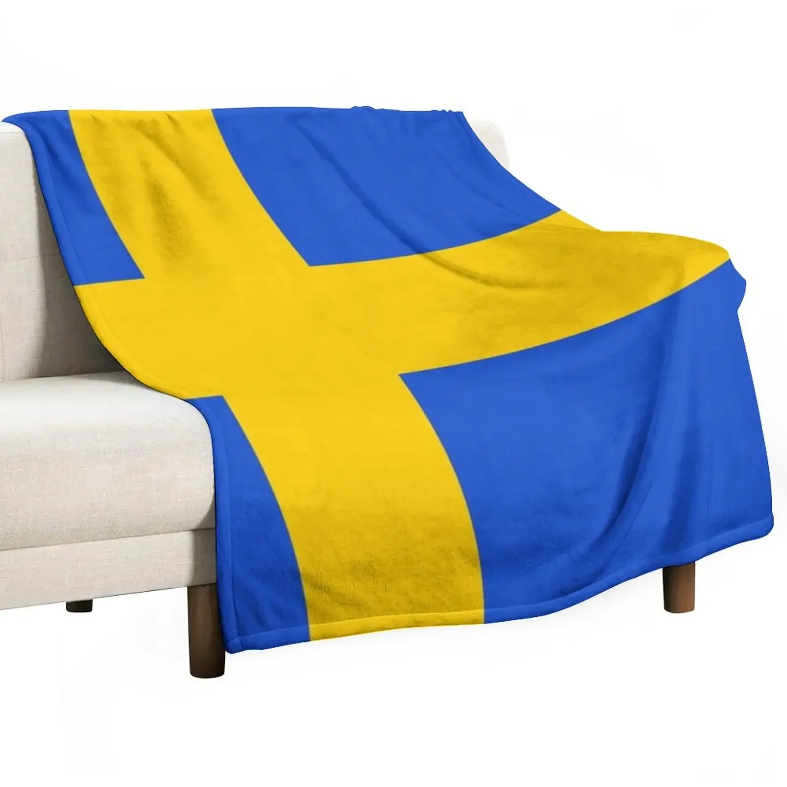 

Swedish Flag Throw Blanket Kid'S Beautifuls Hair Soft Plaid Blankets