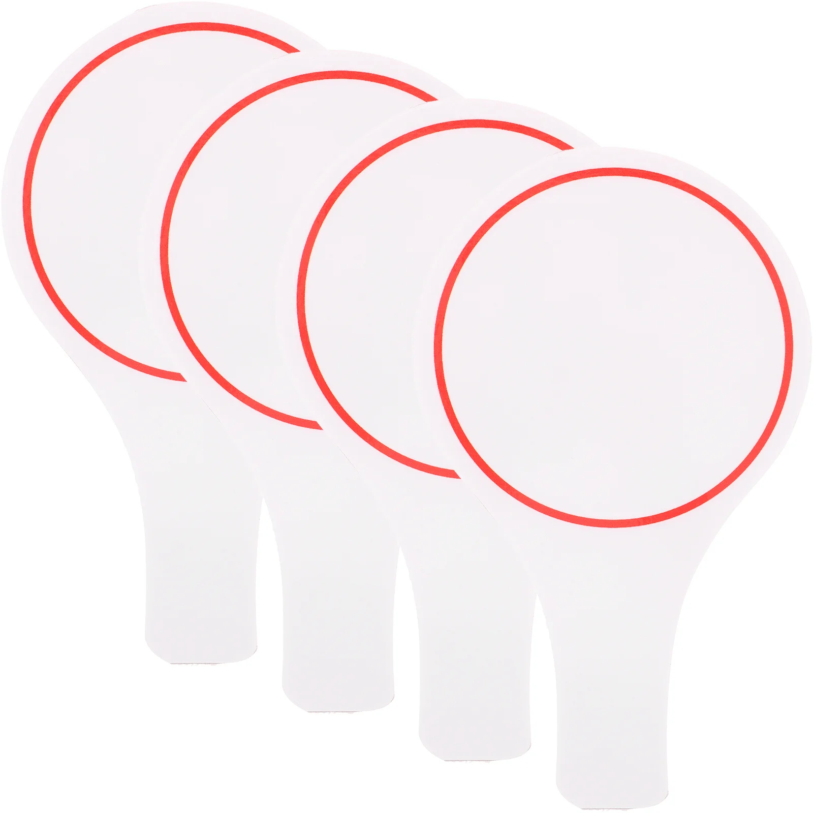 

4pcs Single Sided Whiteboard Paddles Round Handheld Dry Erase Boards For Auction Bidding Voting Games Classroom Quiz Judges
