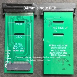 1Pcs ExpressCard to SSD Expansion Card NVMe Hard Drive M.2 2230 2242 SSD X230 Notebook