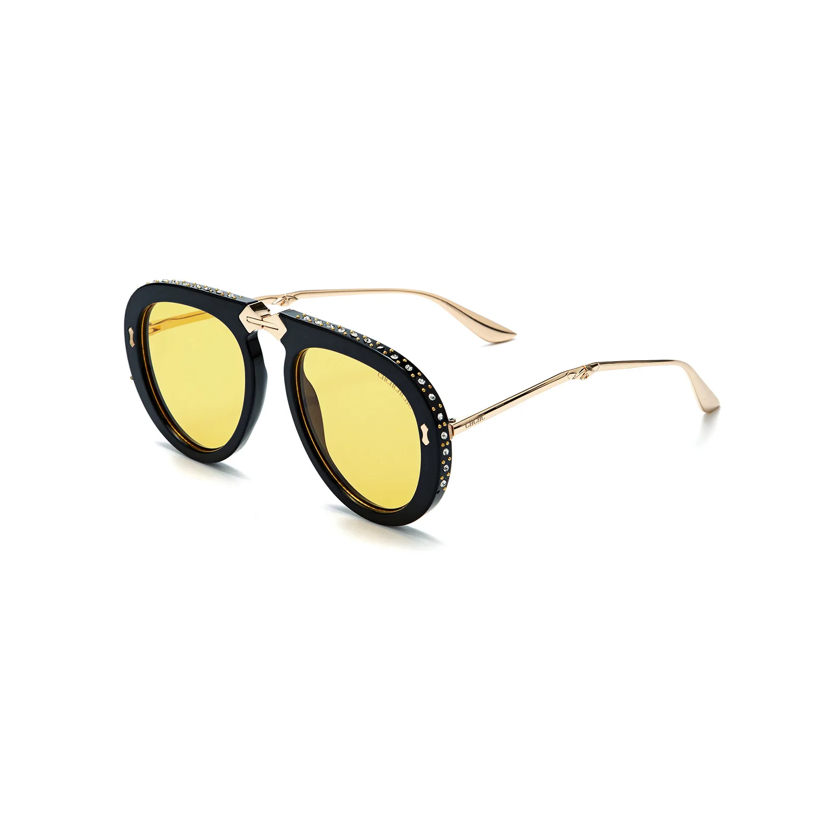 Occhiali da sole con diamanti Occhiali da sole pieghevoli color gelatina alla moda da donna Street Style Trendy Versatile Best seller